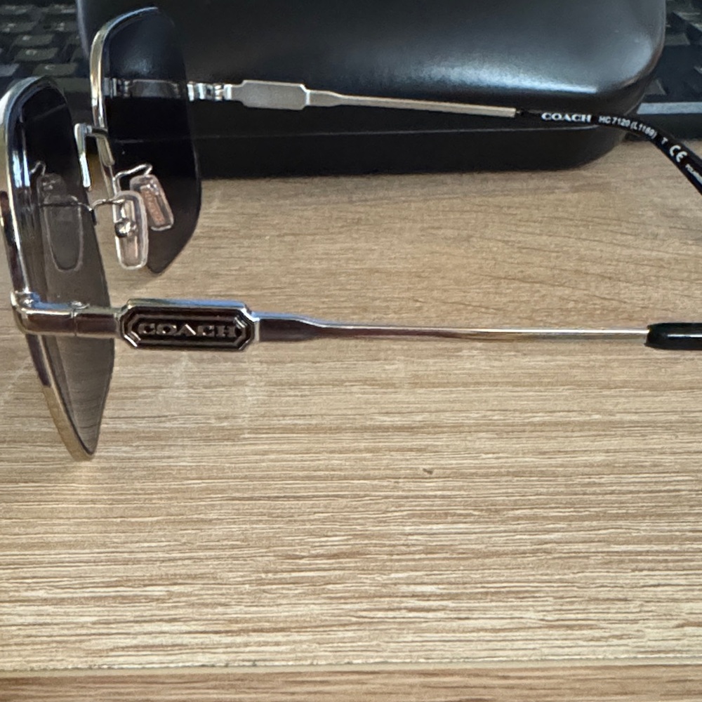 Coach Black and Silver Sunglasses - Picture 4 of 6